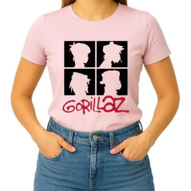 Imagem de Camisa Camiseta de Algodão Masculina Feminina Unissex Banda GorillazZ 