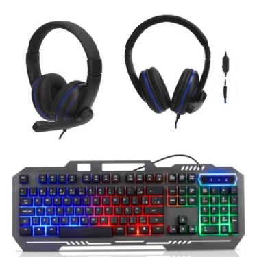 Imagem de Teclado retro iluminação Gamer Semi Mecânico Led M888 Com Fone De ouvi