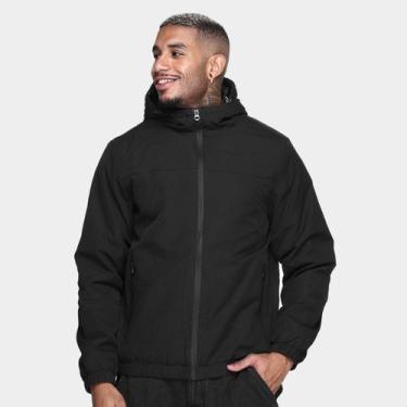Imagem de Jaqueta Com Capuz Broken Rules Sarja Masculina, Preto, G