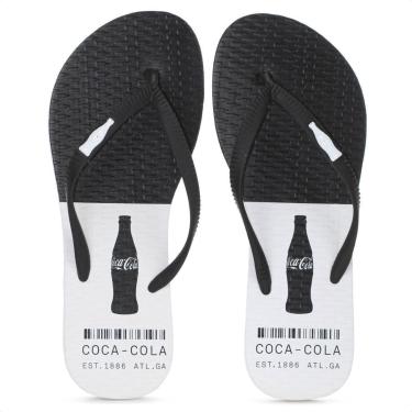 Imagem de Chinelo Coca Cola Truist Preto e Branco - Feminino-Feminino