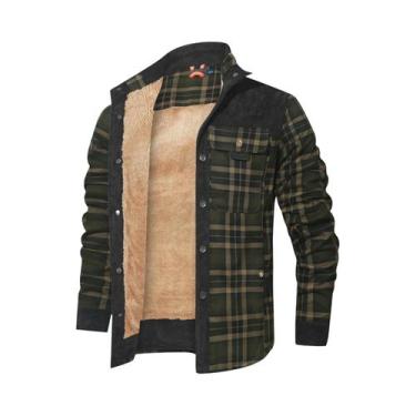 Imagem de Jaqueta Bomber Masculina De Inverno À Prova De Vento, Forrada Com Sher