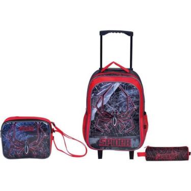 Imagem de Mochila com rodinha spider kit c/3 pecas (1 kit sortido) - RIO DE OURO