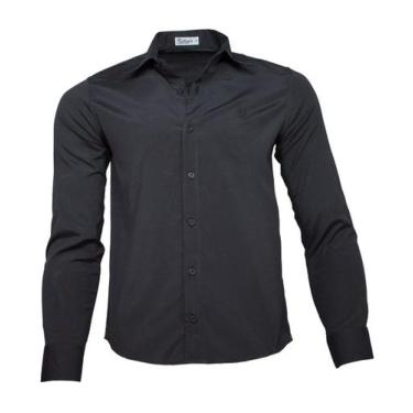 Imagem de Camisa Social Masculina Preta - Kelvy's Camisas, Preto, P
