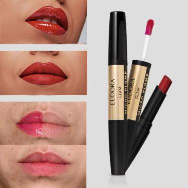 Imagem de Batom Eudora Duo Glam Micro Plump 1,8g  Volume, Hidratação e Brilho