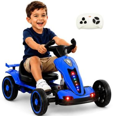 Imagem de Carrinho Eletrico Bang Toys Mini Kart GO Azul 6V Controle