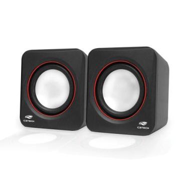 Imagem de Caixa De Som C3Tech Stereo 2.0 3.5Mm Usb Preto Sp301Bk