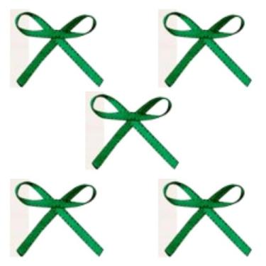 Imagem de Laço estreito de cetim cor verde bandeira pct c/50 unidades - Carretel