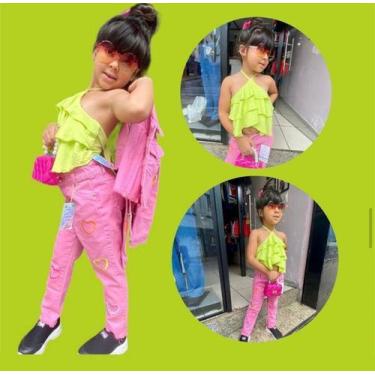 Imagem de Calça infantil verde feminina - Amorinha kids 