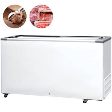 Imagem de Freezer Horizontal 503 Litros Expositor de Congelados Com LED Tampa de Vidro HCEB503V Fricon