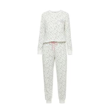 Imagem de Pijama Longo Bela Notte 10011701 Feminino Mini Estrelas Algodão T. P/G