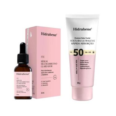 Imagem de Kit Hidrabene Sérum Multicorretivo Clareador + Protetor Solar Facial F