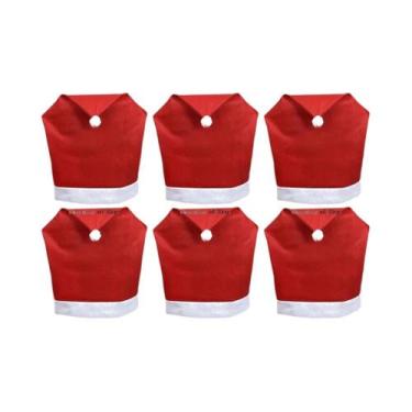 Imagem de Capas Para Cadeiras Com Chapéu De Papai Noel De Natal, 1-10 Peças, Cap