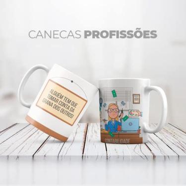 Imagem de Caneca Cerâmica Personalizada Profissão Contabilidade 325ml