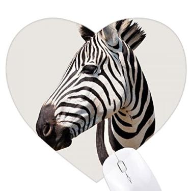 Imagem de Mouse pad de borracha com listras de cavalo preto e branco áfrica, tapete de jogo para escritório