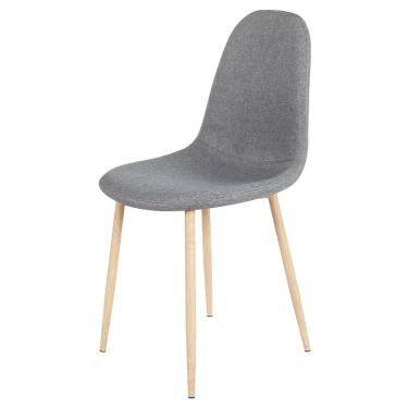 Imagem de Cadeira Estofada Decorativa Alegra Cinza Opt