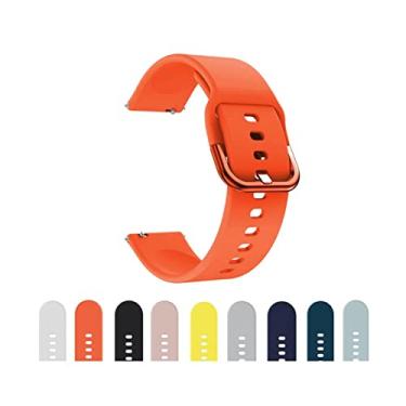 Imagem de Pulseira para Amazfit GTR 3/3 PRO / 2 / 2e / GTR 47mm / Pace/Stratos 1 2 3 / Mi Watch Color Silicone Modelo Sport (GTR 1 47mm, Laranja)