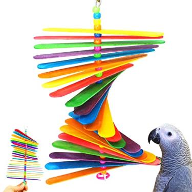 Imagem de Brinquedos de pássaro Bonka 867 Big Stick madeira colorida mastigável bico papagaio papagaio Budgie Arara cinza africano