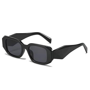 Imagem de Óculos de sol femininos quadrados fashion elegantes óculos de sol de foto de rua óculos de sol poligonais versáteis, 3, tamanho único