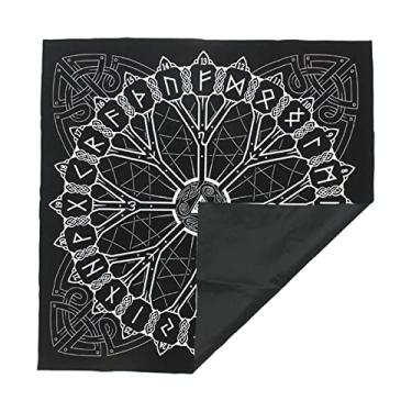 Imagem de UGPLM Tapeçaria de toalha de mesa de pano para cartão de altar de astrologia Rune Casting
