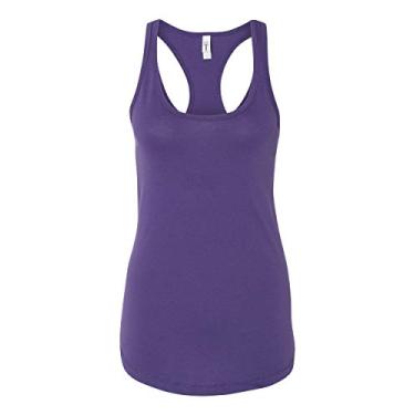 Imagem de Camiseta regata feminina Next Level Apparel ideal com costas nadador, Roxa, XX-Large