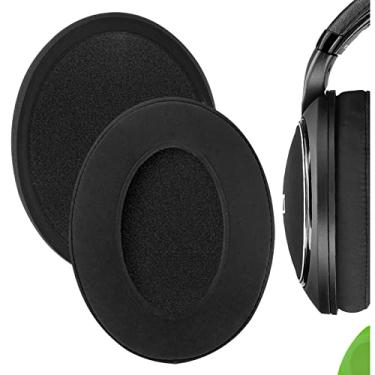 Imagem de Geekria Almofadas auriculares de substituição Comfort Velour para fones de ouvido Sennheiser HD598, HD598SE, HD598CS, HD598SR, HD595, almofadas de fone de ouvido, peças de reparo de fones de ouvido (preto)