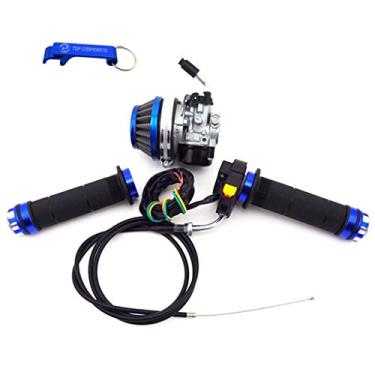 Imagem de Carburador de corrida TC-Motor Carburador Filtro de ar Azul Carburador Cabo Cabo Cabo Kit para 2 tempos 50cc 60cc 80cc Gas Motorized Bicycle