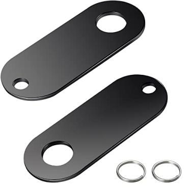 Imagem de 2 peças de ganchos para sinos de motociclismo, cabides de campainha da sorte e 2 anéis divididos, serve para qualquer sino, compatível com Harley Davidson (preto)