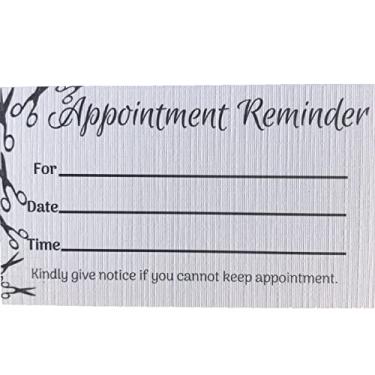 Imagem de Cartões de lembrete de compromisso Tesoura (3,5" x 2", pacote com 100) estilista, salão, cabeleireiro, aparador