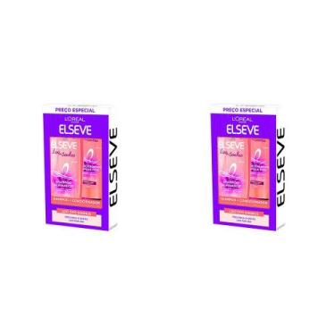 Imagem de Kit 2 Und Kit Shampoo Elseve 375ml + Condicionador Liso Sonhos 170ml