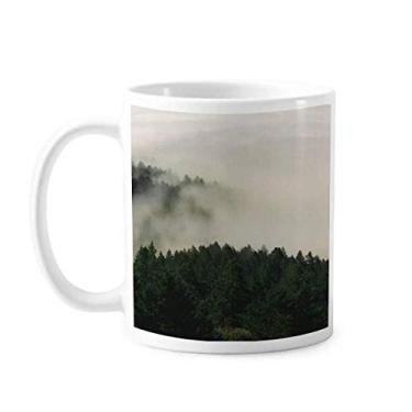 Imagem de Caneca de cerâmica Mountain Fog Forest Cloud Sky cerâmica xícara de café porcelana