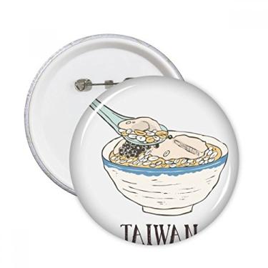 Imagem de Broche redondo Taiwan Cold Drink Ice Food Emblema acessório decoração 5 peças