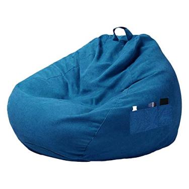 Imagem de Capa de sofá para cadeira sem enchimento, espreguiçadeira preguiçosa, encosto alto, grande, capa de sofá com três bolsos laterais para adultos e crianças (100 x 120 cm)