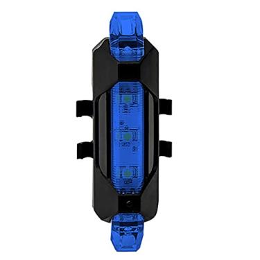 Imagem de Lâmpada traseira de bicicleta,Henniu Luz traseira de bicicleta recarregável USB LED lanterna traseira de bicicleta 4 modos de iluminação embutida 160mAh capacidade bateria recarregável luz de ciclism