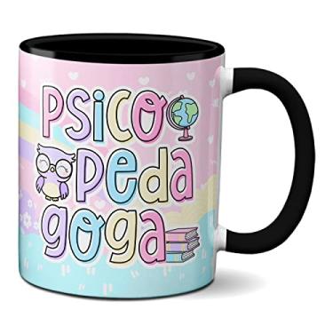 Imagem de Caneca Psicopedagoga Profissional Psicopedagogia Presente (Preta)