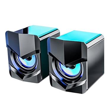 Imagem de LUGU D-158 Desktop Alto-falante Super Bass Subwoofer 3.5mm Music Player com fio Soundbox USB Powered Home Alto-falantes Subwoofer para celular Laptop Universal