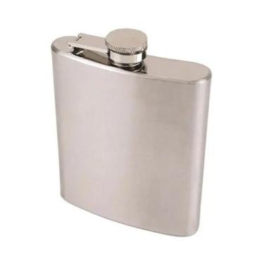 Imagem de Cantil Porta Bebida Whisky Aço Inox 230 Ml - Armarinhos Store