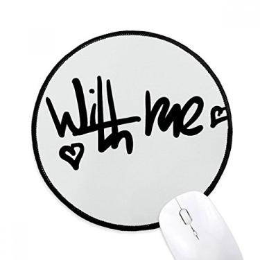 Imagem de Mousepad com citação divertida e escrita à mão, redondo, preto, borda costurada, antiderrapante, jogo