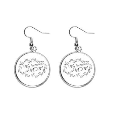 Imagem de Expressing Mother Love Anéis de orelha pendentes prata brincos joia feminina