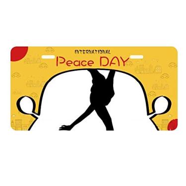 Imagem de DIYthinker Esportes Educação Física Patinadora Placa Placa Etiqueta Carro Decoração Dia da Paz