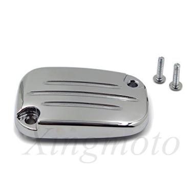 Imagem de NBX- Tampa de reservatório de fluido de freio dianteiro cromado para Harley 08-later Touring 09-13 Trike