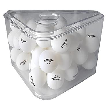 Imagem de Pote com 36 bolas para ping pong, tenis de mesa, bolinhas BRANCAS, ORIGINAL KLOPF 5080