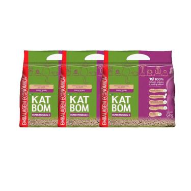 Imagem de Kit Com 3 Katbom Natural 6Kg