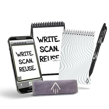 Imagem de Rocketbook Caderno inteligente reutilizável, mini caderno espiral, estado de fluxo, (8,9 cm x 14 cm), pacote com 1