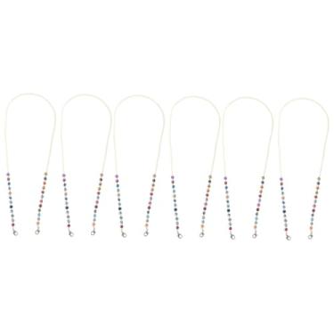 Imagem de NUOBESTY 6 Peças Para Evitar Correntes Porta Óculos Para Alça De Pescoço Para Óculos De Sol Correntes De Óculos Para Homens Pérola Artificial Acrílico Corda De Pescoço Filho