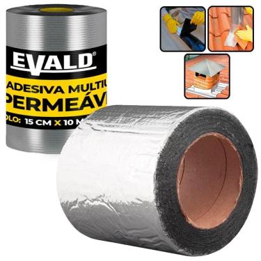Imagem de Fita Autoadesiva Multiuso Manta Asfáltica 15 CM x 10 Metros EVALD 