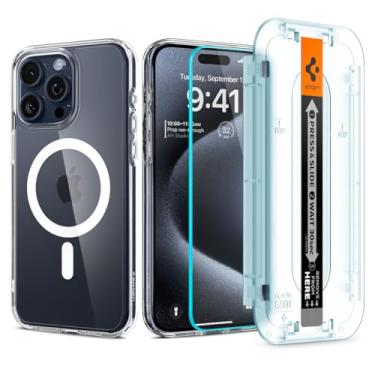 Imagem de Capa Spigen [2 em 1] para iPhone 15 Pro Max: Ultra Hybrid MagFit Pack [Anti-amarelecimento] Projetada para Apple iPhone 15 Pro Max - Branca