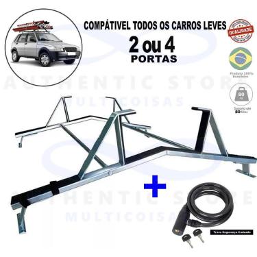 Imagem de Rack Teto Escada Ford Fiesta Todos Modelos + 1 Trava Seg