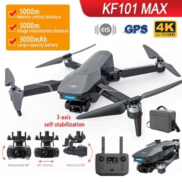 Imagem de KF101 Max 4K câmera profissional Drone com cardan de 3 eixos  GPS  5G  WiFi  avião RC  motor sem