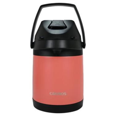 Imagem de Garrafa Térmica 2,5 Litros Cronos De Inox Laranja Terere Cafe Chimarrão Agua quente e fria
