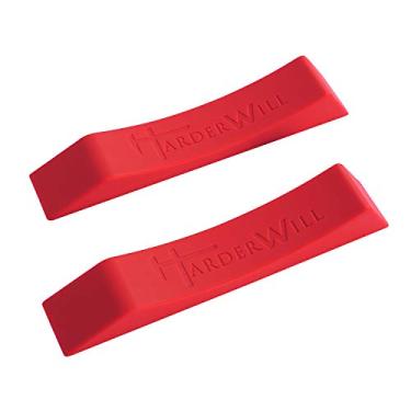 Imagem de Harderwill Wedge Deadlift Bar Jack suporte alternativo fácil de carregar e descarregar pratos de peso, perfeito para Crossfit, levantamento de peso, Home Gym, bodyBuilder para sua bolsa de ginástica conjunto de 2, Claret-red, 2pcs